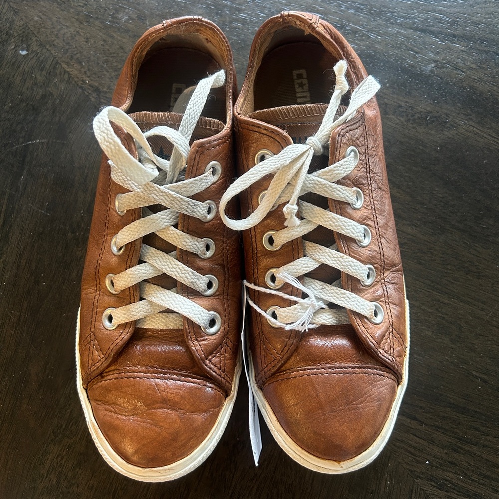 Leather Converse All star leather Sneakers Size 6 - Picture 2 of 11